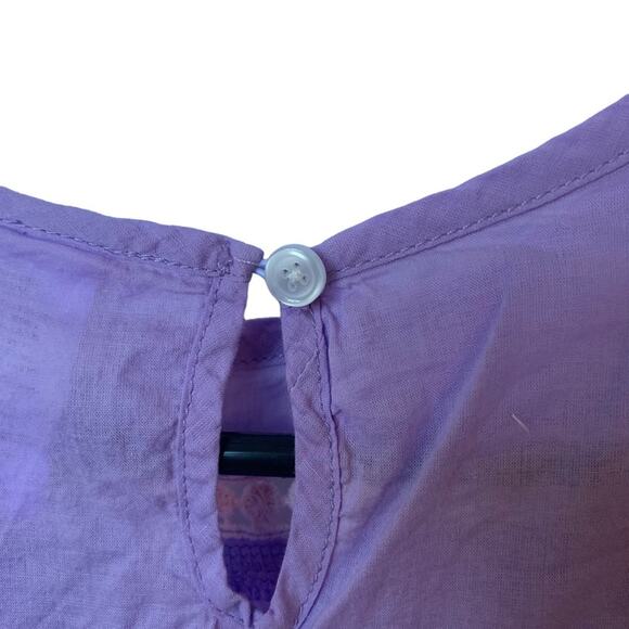 Floatmini Girls Swim Cover Up Size 6 6X Embroidered Crochet insert Purple Dress - Picture 5 of 6